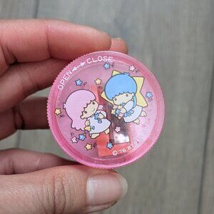 Vintage 1976 1987 Sanrio Little Twin Stars pink pencil sharpener